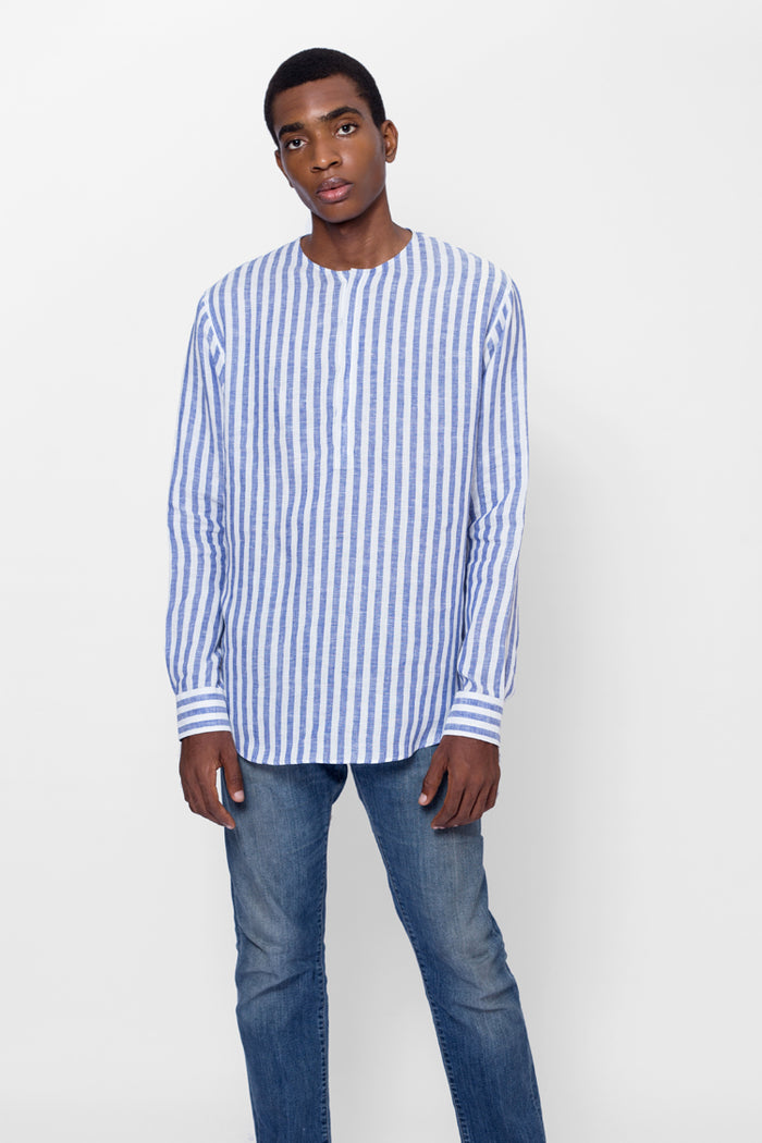 STRIPED LINEN SHIRT