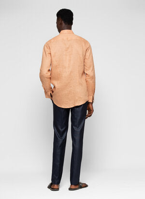 BUTTON-DOWN COLLAR LINEN SHIRT MEN'S